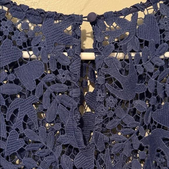 Boden Navy Lace Unique Sleeve Dress 2R - Picture 7 of 8